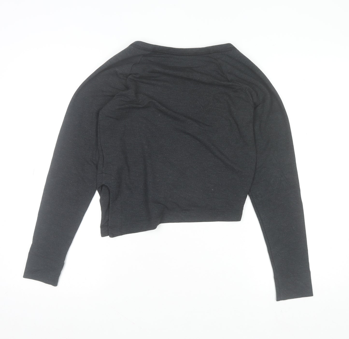 Nike Womens Black Cropped Dri-Fit Long Sleeve Sports Top XS