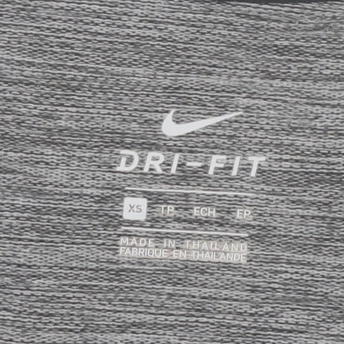 Nike Womens Black Cropped Dri-Fit Long Sleeve Sports Top XS