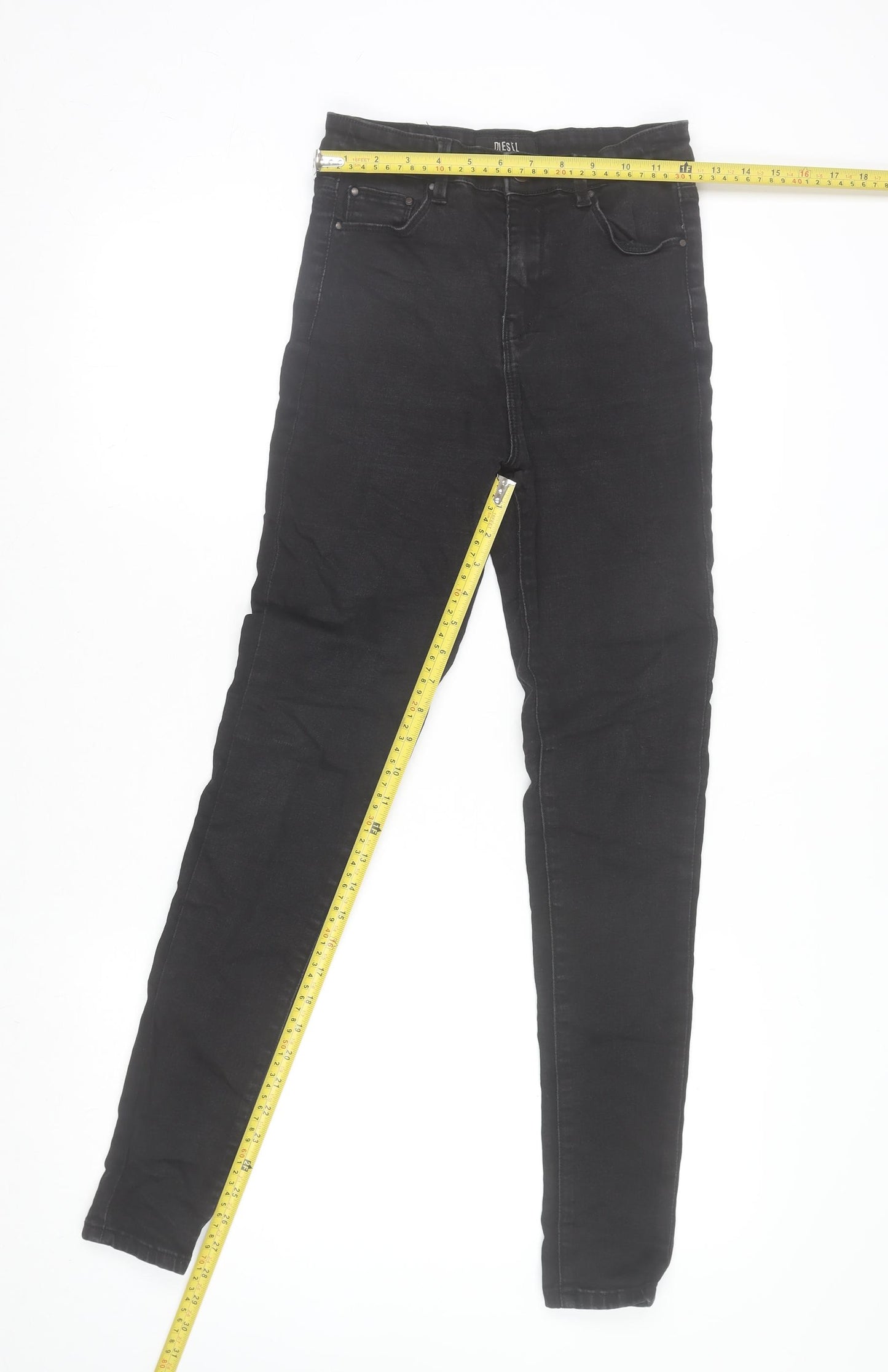 Diesel Womens Black Skinny Regular Fit Jeans Size 10 Denim Stretch