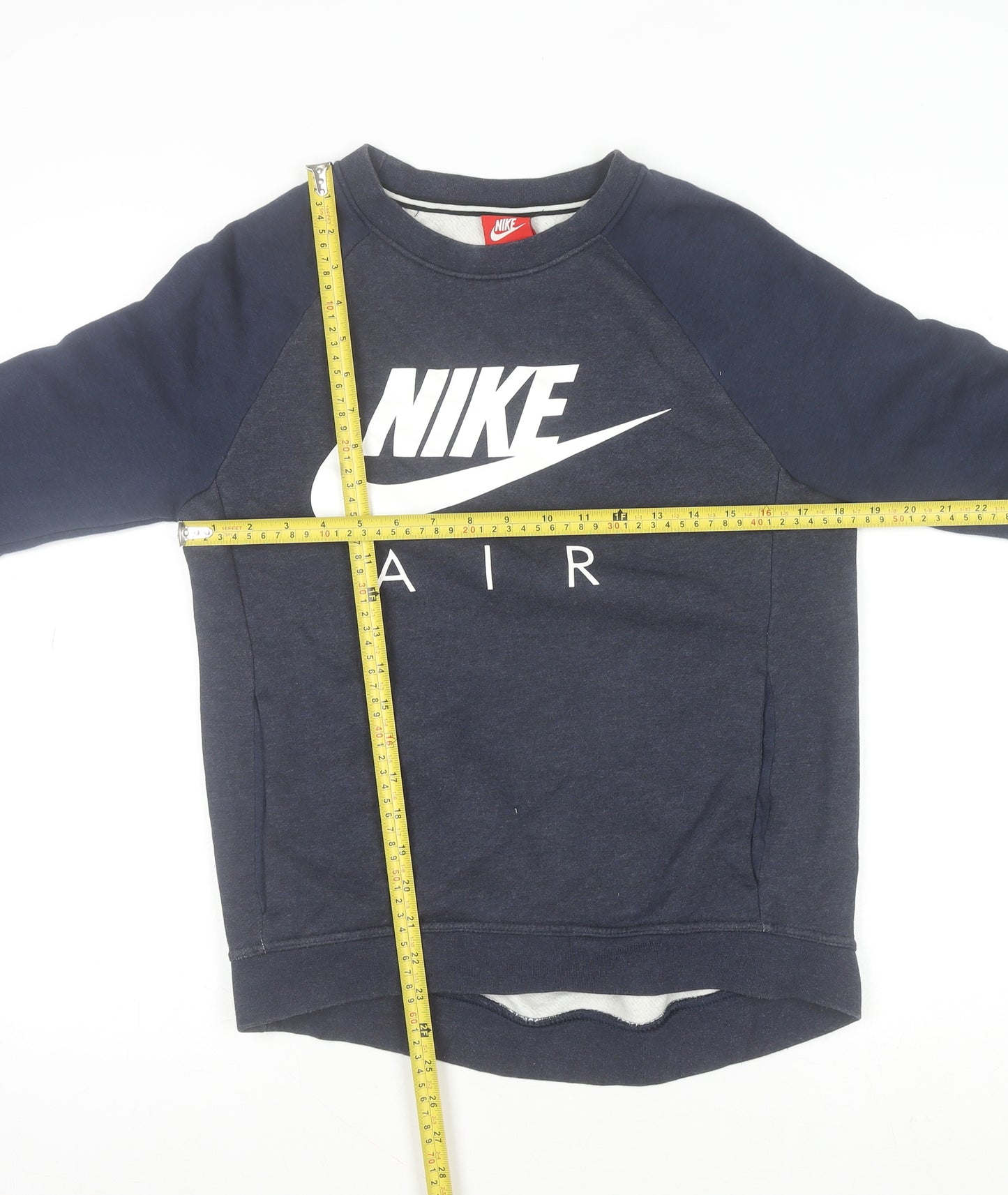 Nike Mens Blue XS Pullover Sweatshirt Crew Neck Logo Regular Fit