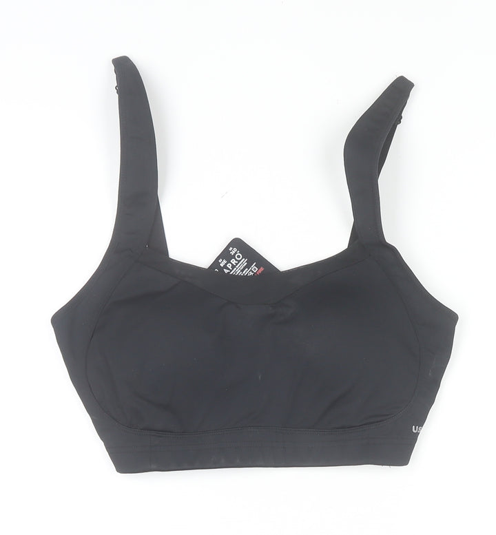 USA Pro Women’s Black 36DD Sports Bra High Support Nylon Blend