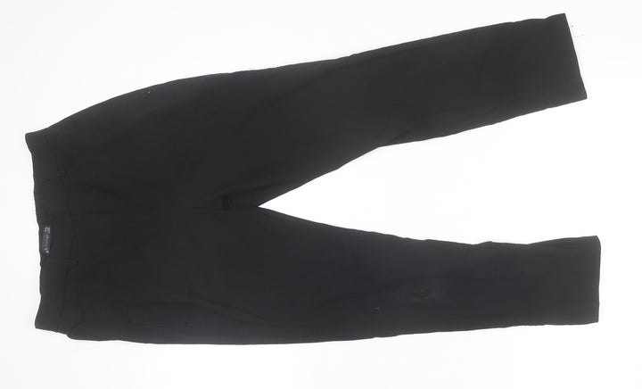 Marks and Spencer Womens Black Size 10 Regular Straight Leg Trousers