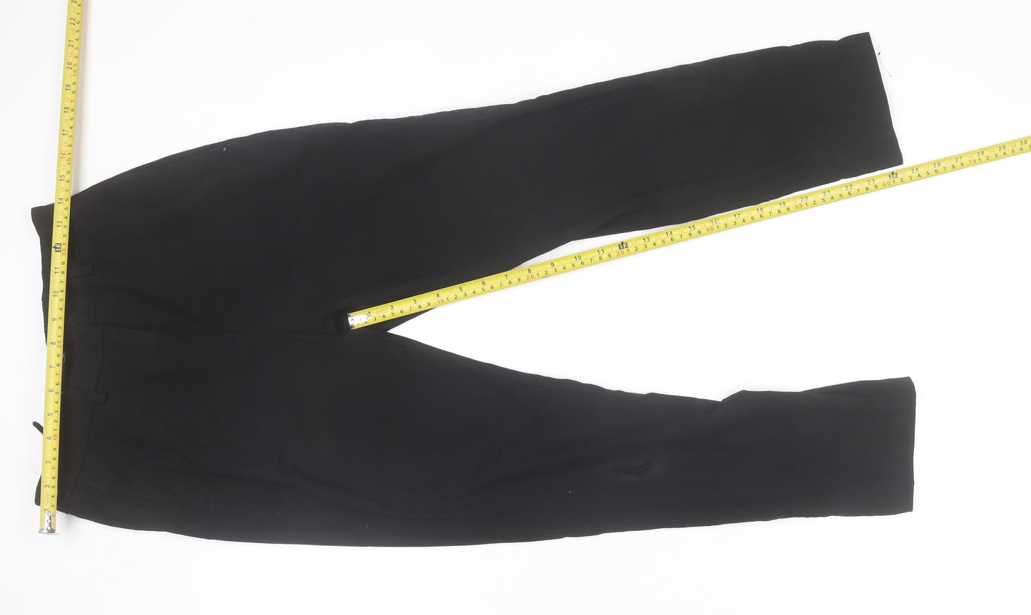 Marks and Spencer Womens Black Size 10 Regular Straight Leg Trousers