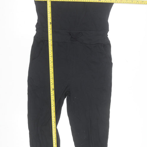 Nike Black Short Sleeve Cotton Stretch Jumpsuit M Teens Sportswear