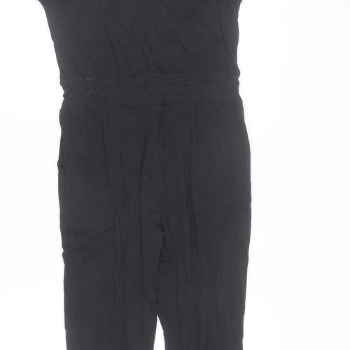 Nike Black Short Sleeve Cotton Stretch Jumpsuit M Teens Sportswear