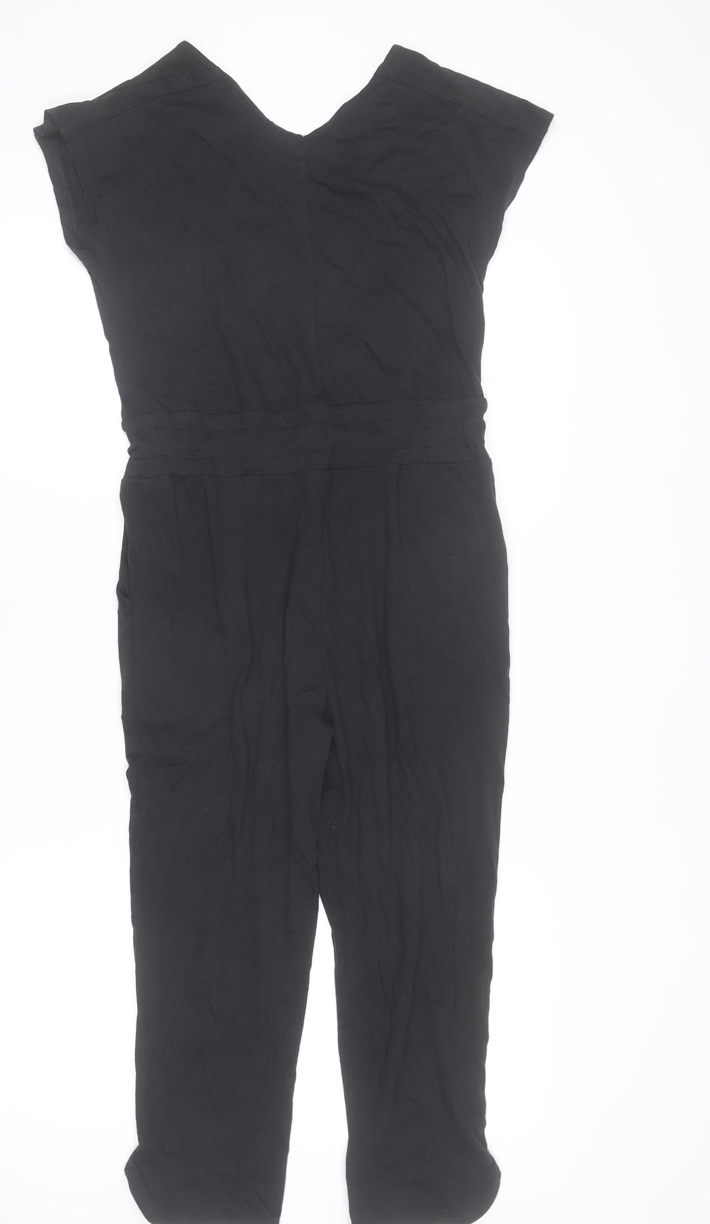 Nike Black Short Sleeve Cotton Stretch Jumpsuit M Teens Sportswear