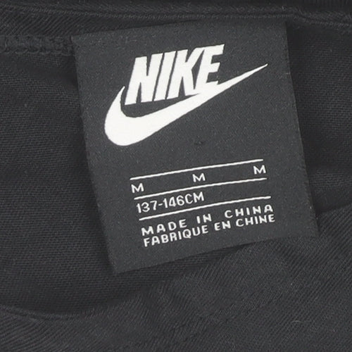 Nike Black Short Sleeve Cotton Stretch Jumpsuit M Teens Sportswear
