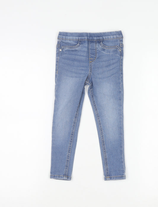 denim co. Girls Blue Jegging Jeans 3-4 Years Stretch Denim Casual