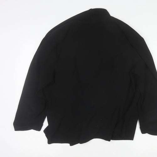 Wallis Women Black Size 18 Collared Open Cardigan