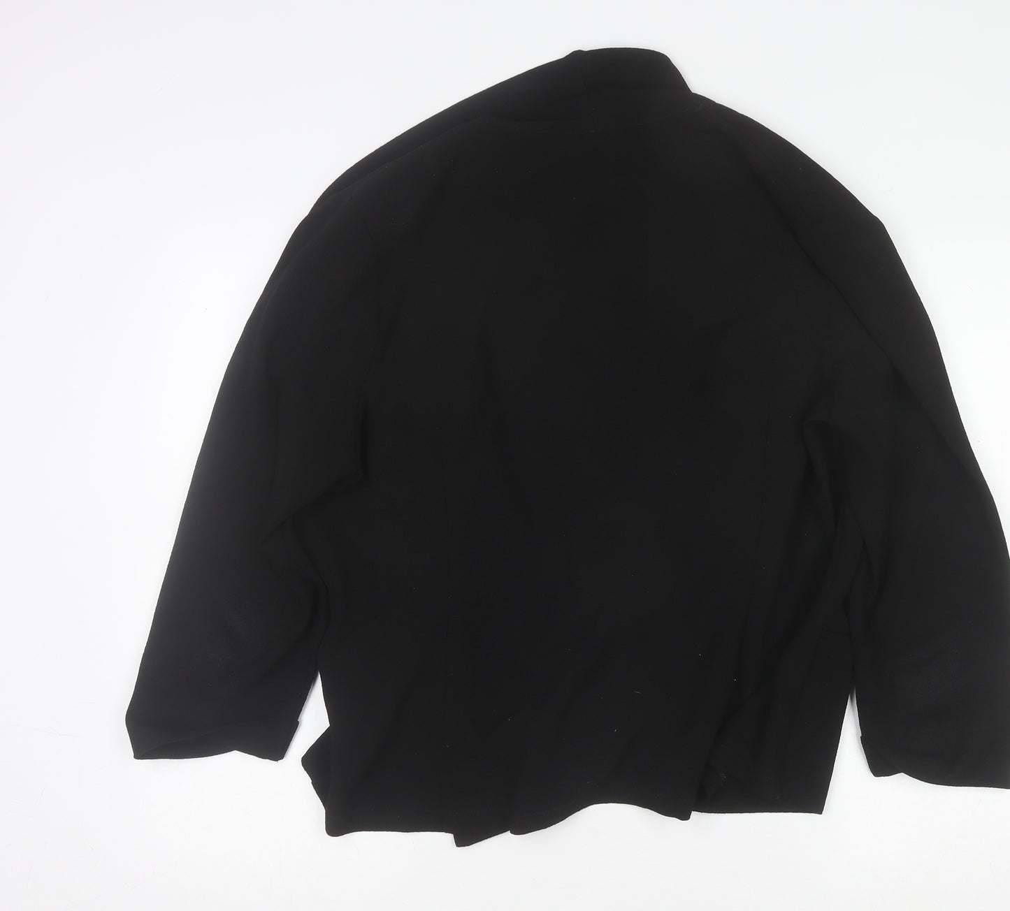 Wallis Women Black Size 18 Collared Open Cardigan