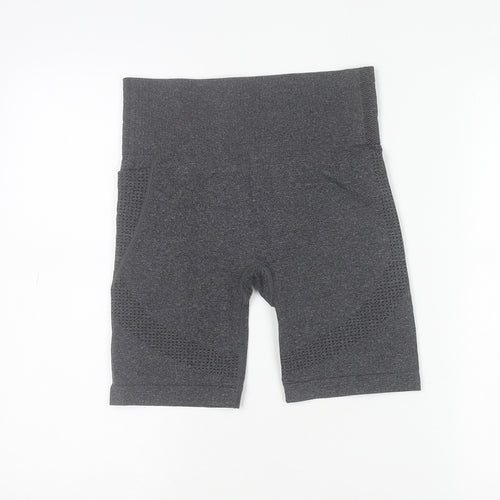 Dunnes Stores Women Charcoal Biker Shorts M Compression Breathable Stretch