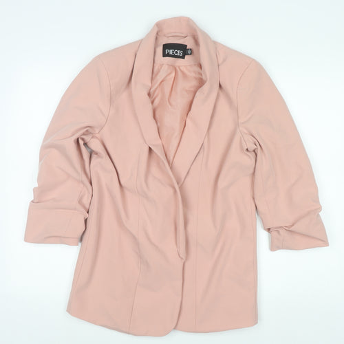 Pieces Women’s Pink L Blazer Jacket Mid-Length Regular Fit