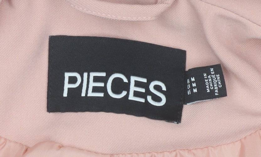 Pieces Women’s Pink L Blazer Jacket Mid-Length Regular Fit