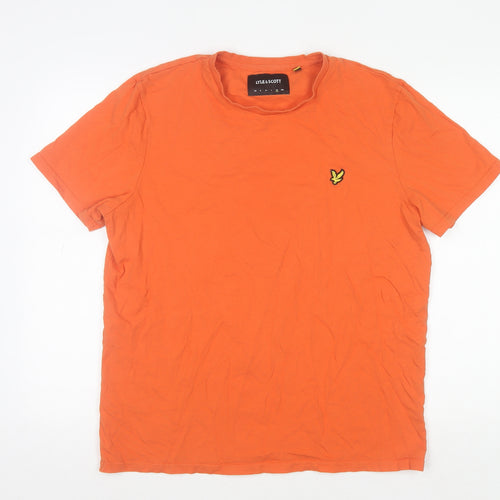 Lyle & Scott Men's Orange XL Cotton Crew Neck T-Shirt
