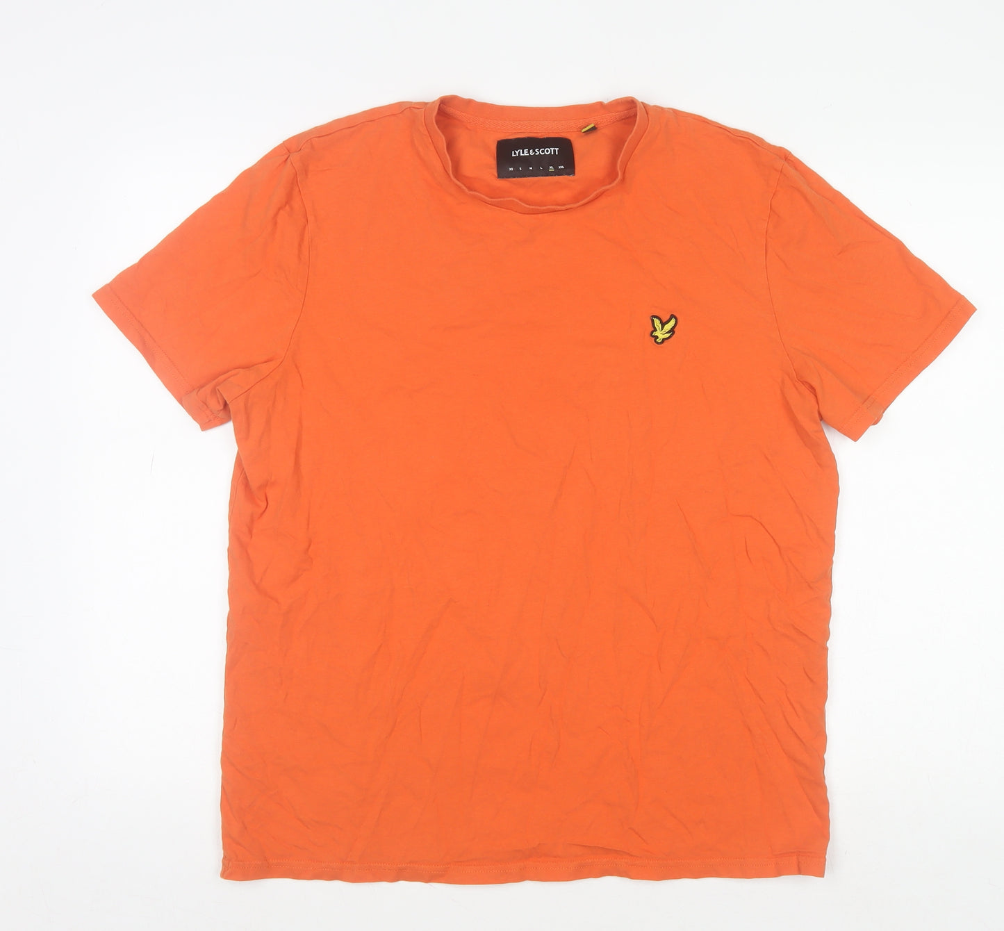 Lyle & Scott Men's Orange XL Cotton Crew Neck T-Shirt