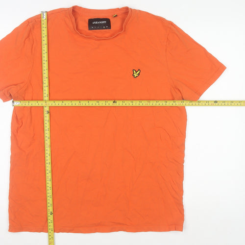 Lyle & Scott Men's Orange XL Cotton Crew Neck T-Shirt
