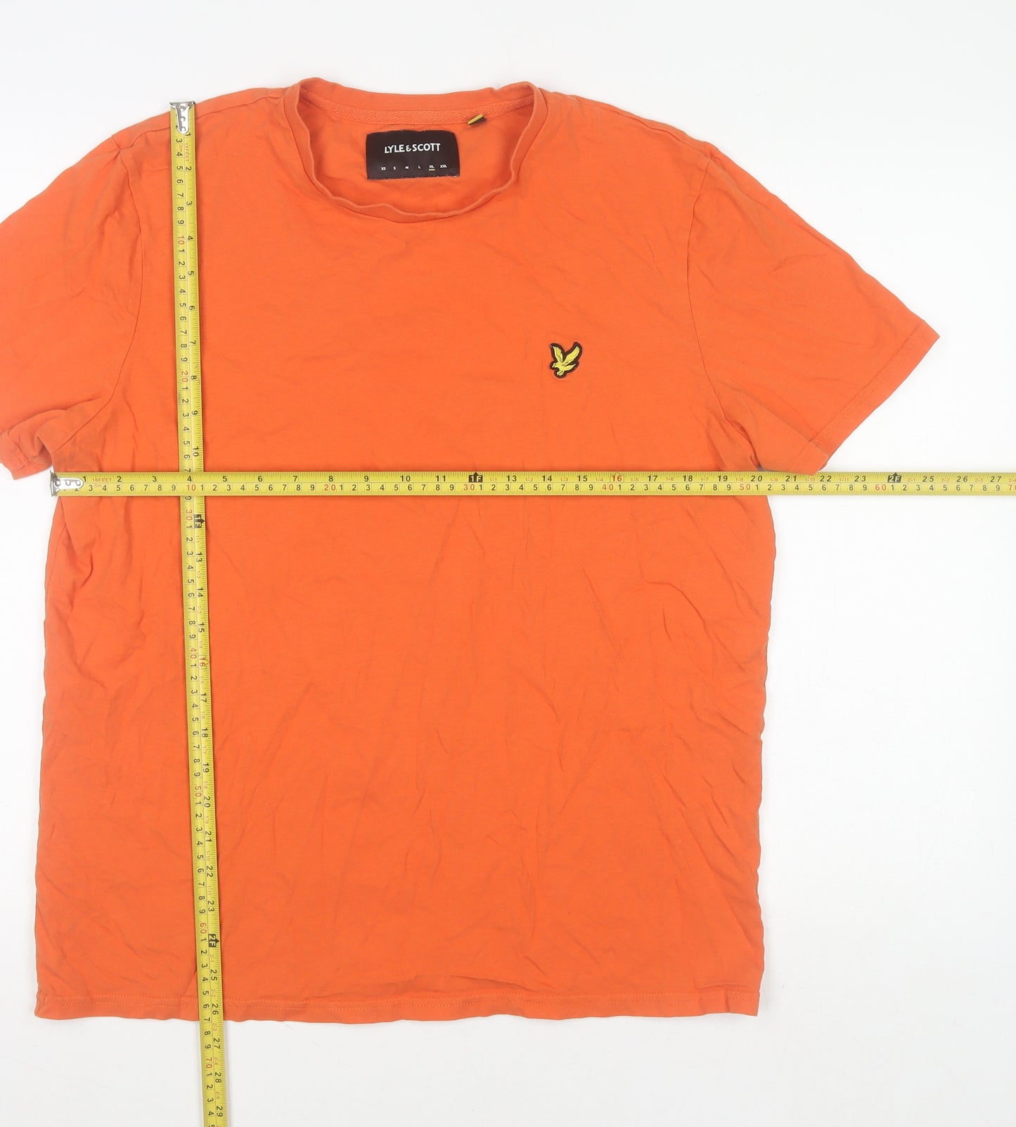 Lyle & Scott Men's Orange XL Cotton Crew Neck T-Shirt
