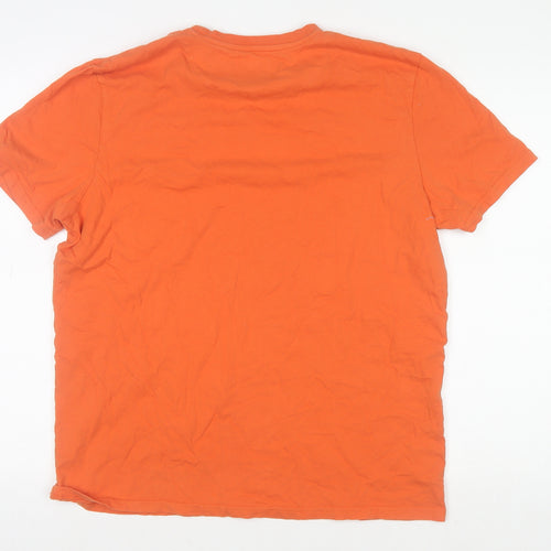 Lyle & Scott Men's Orange XL Cotton Crew Neck T-Shirt