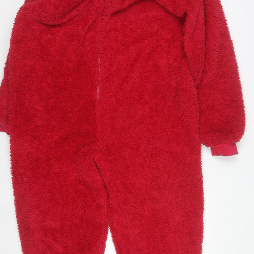 Sesame Street Women's Red Elmo Fleece Hooded Onesie M