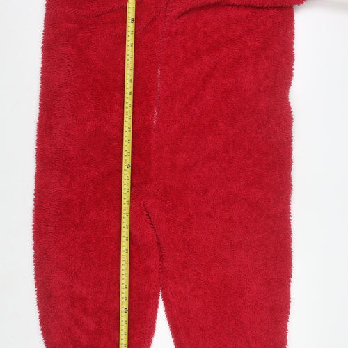 Sesame Street Women's Red Elmo Fleece Hooded Onesie M