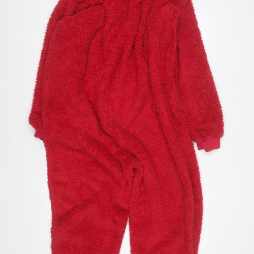 Sesame Street Women's Red Elmo Fleece Hooded Onesie M