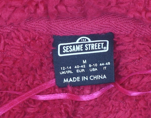 Sesame Street Women's Red Elmo Fleece Hooded Onesie M