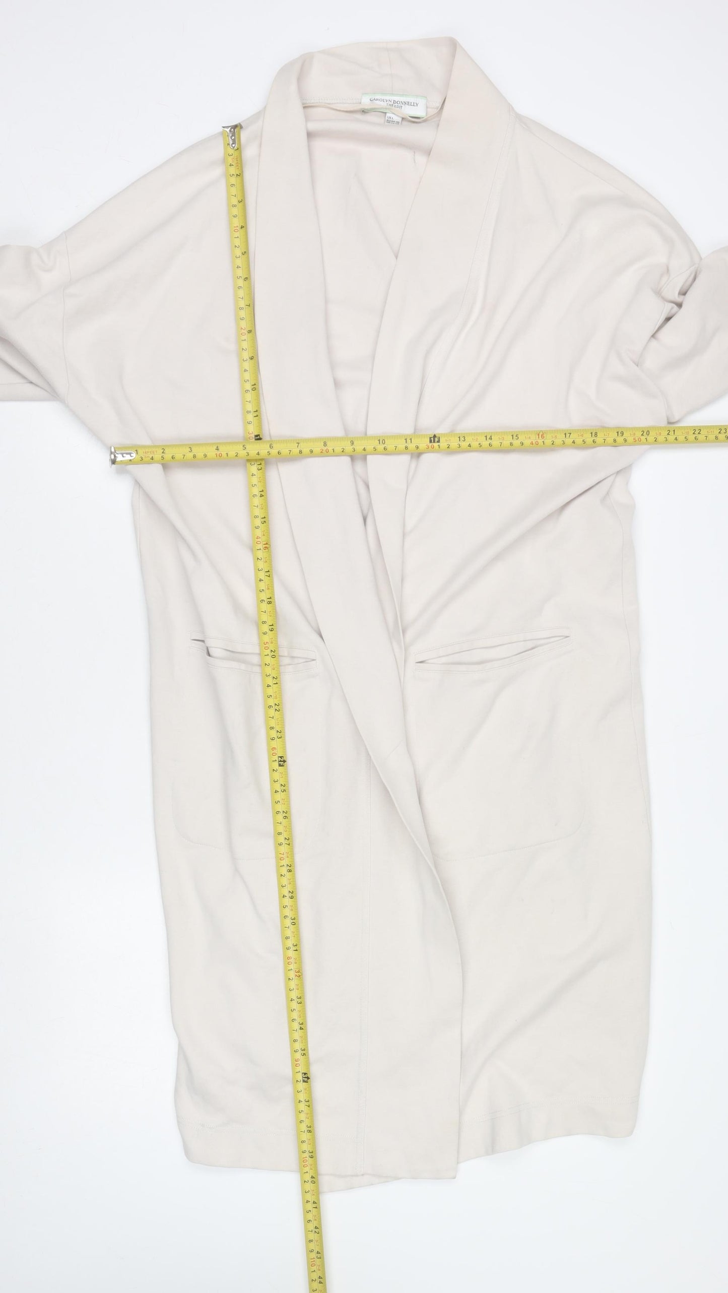 Carolyn Donnelly Women’s Beige Cotton Long Sleeve Cardigan L