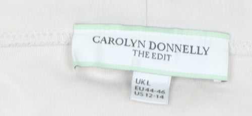 Carolyn Donnelly Women’s Beige Cotton Long Sleeve Cardigan L