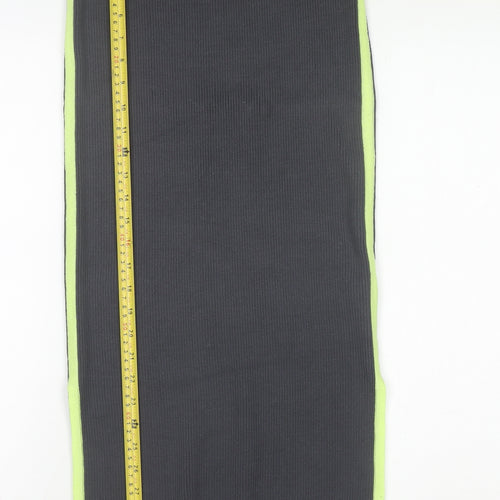 Anthropologie Women's Grey Ribbed Knit Midi Pencil Skirt Size S