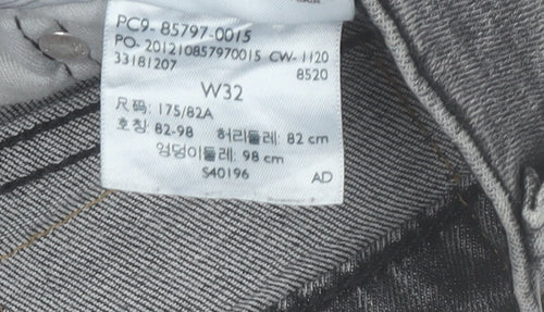 Levi's Men's Grey Slim Fit Stretch Denim Jeans W32 L38