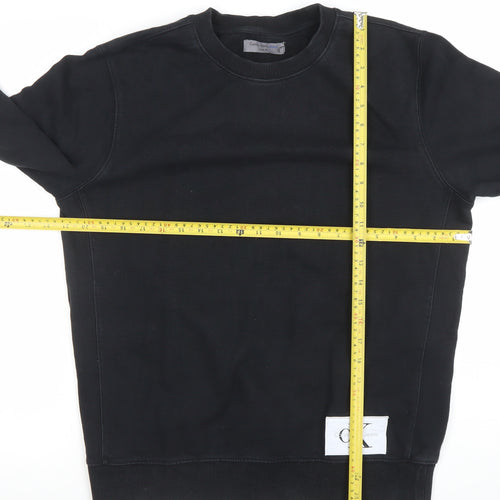 Calvin Klein Jeans Men’s Black Slim Fit Cotton Sweatshirt L