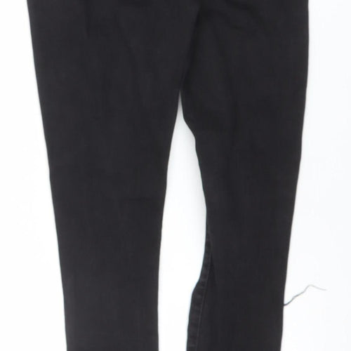 Denim Co. Womens Black Skinny Distressed Jeans Size 12