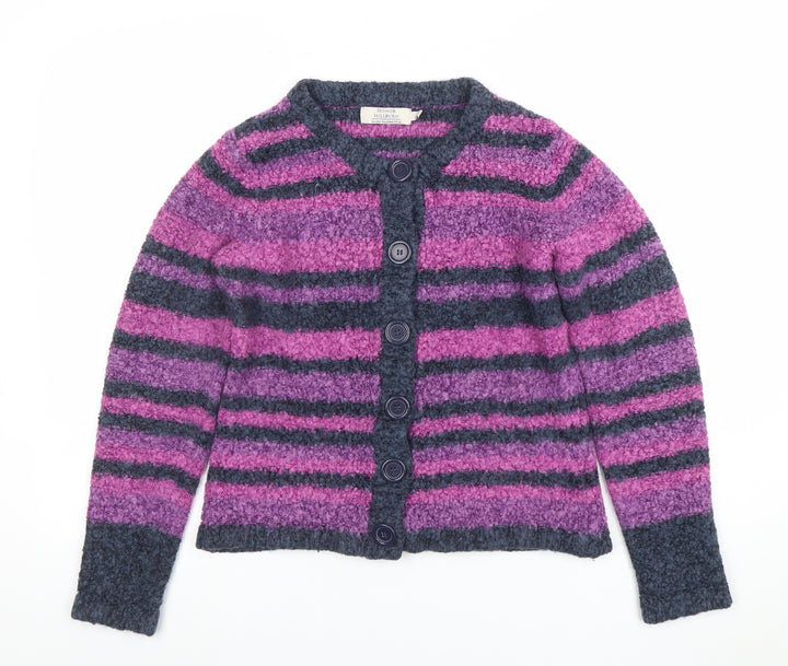 Honor Millburn Women's Multicoloured Striped Cardigan M 14-16 Knit