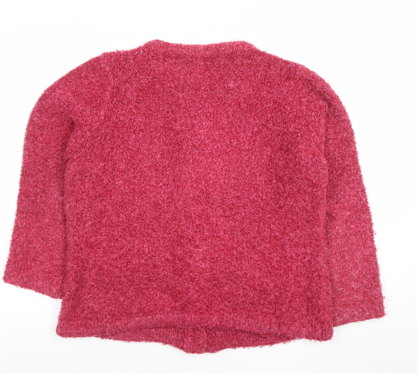 Honor Millburn Women Pink Wool Blend Button Cardigan M 14-16