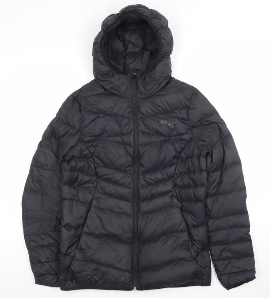 Puma Women's Black Size 12 Hooded Puffer Jacket Coat