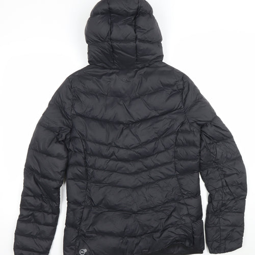 Puma Women's Black Size 12 Hooded Puffer Jacket Coat