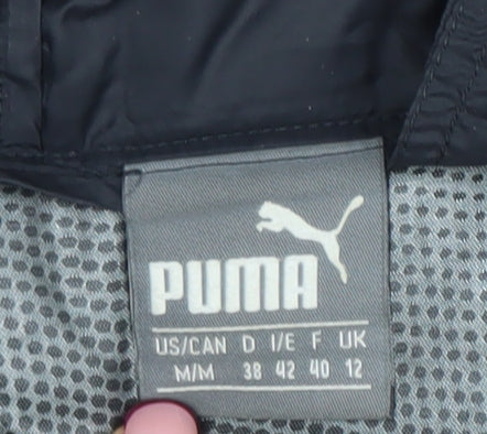 Puma Women's Black Size 12 Hooded Puffer Jacket Coat