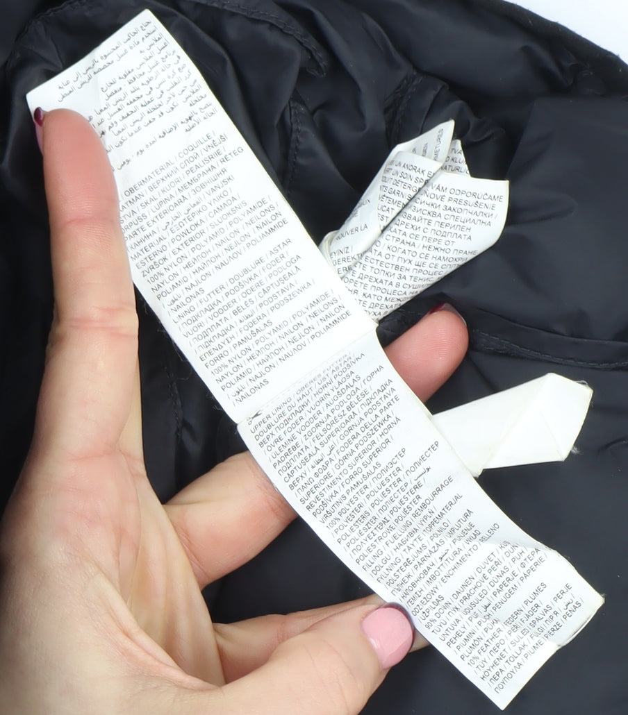 Puma Women's Black Size 12 Hooded Puffer Jacket Coat