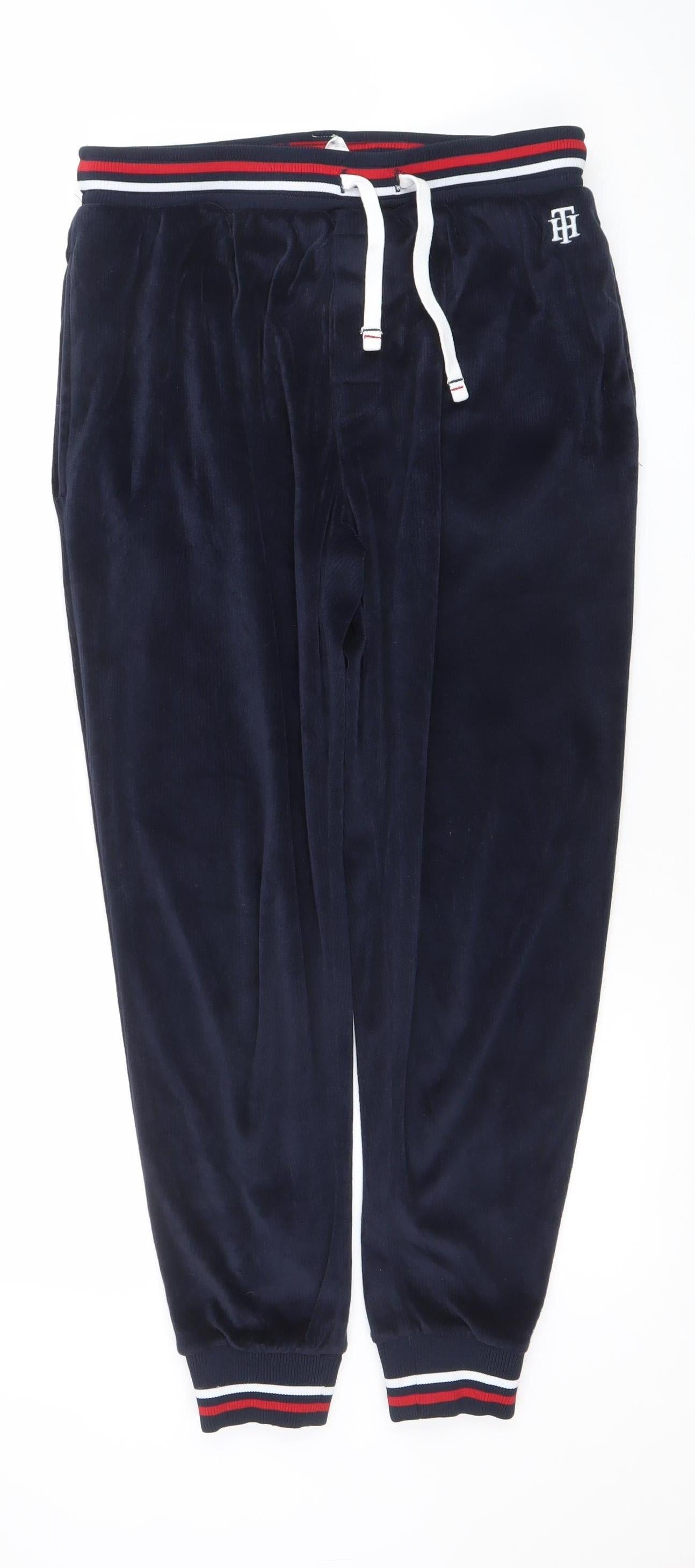 Tommy Hilfiger Men's Blue Velour Lounge Pants Size S