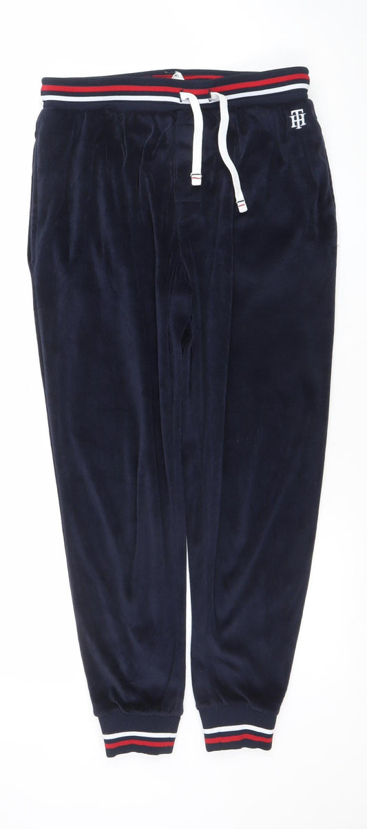 Tommy Hilfiger Men's Blue Velour Lounge Pants Size S