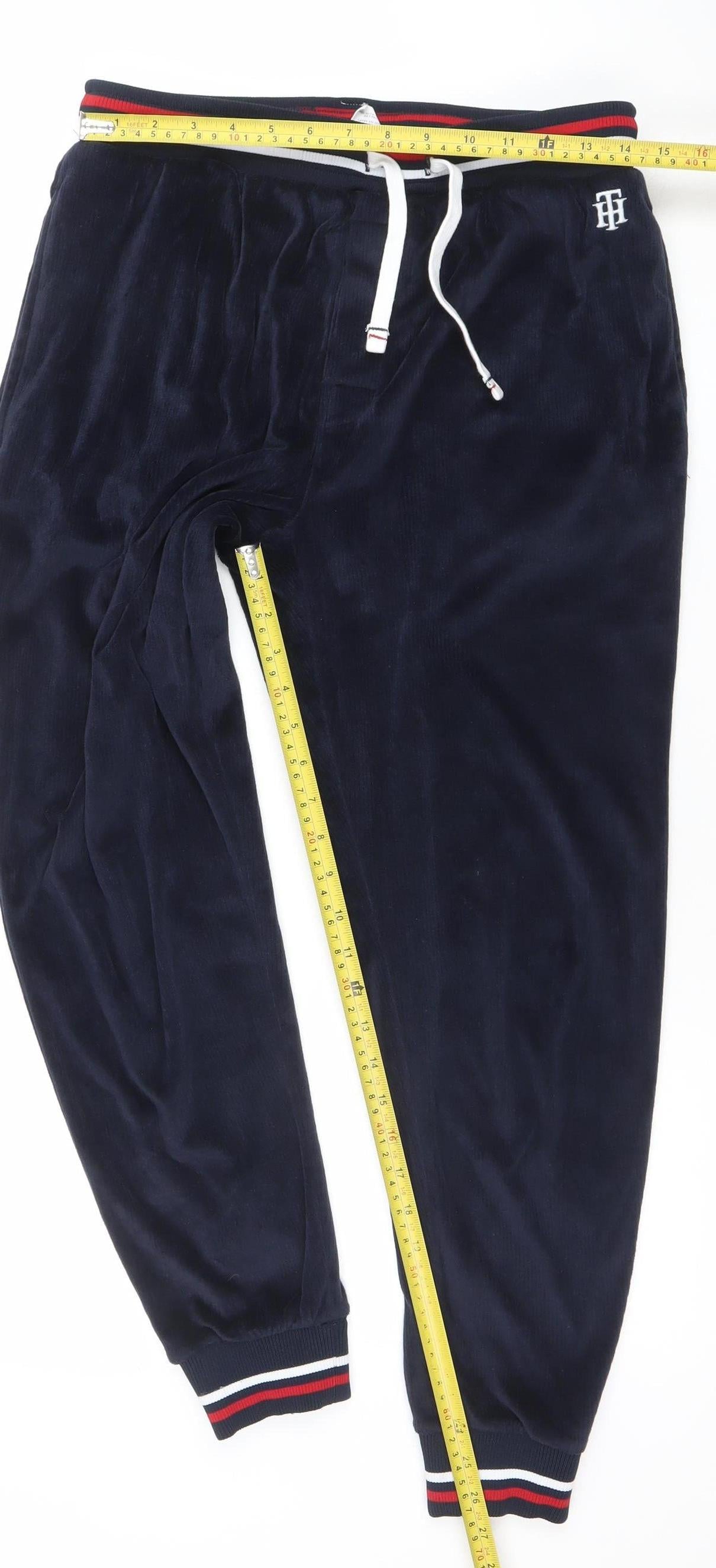 Tommy Hilfiger Men's Blue Velour Lounge Pants Size S