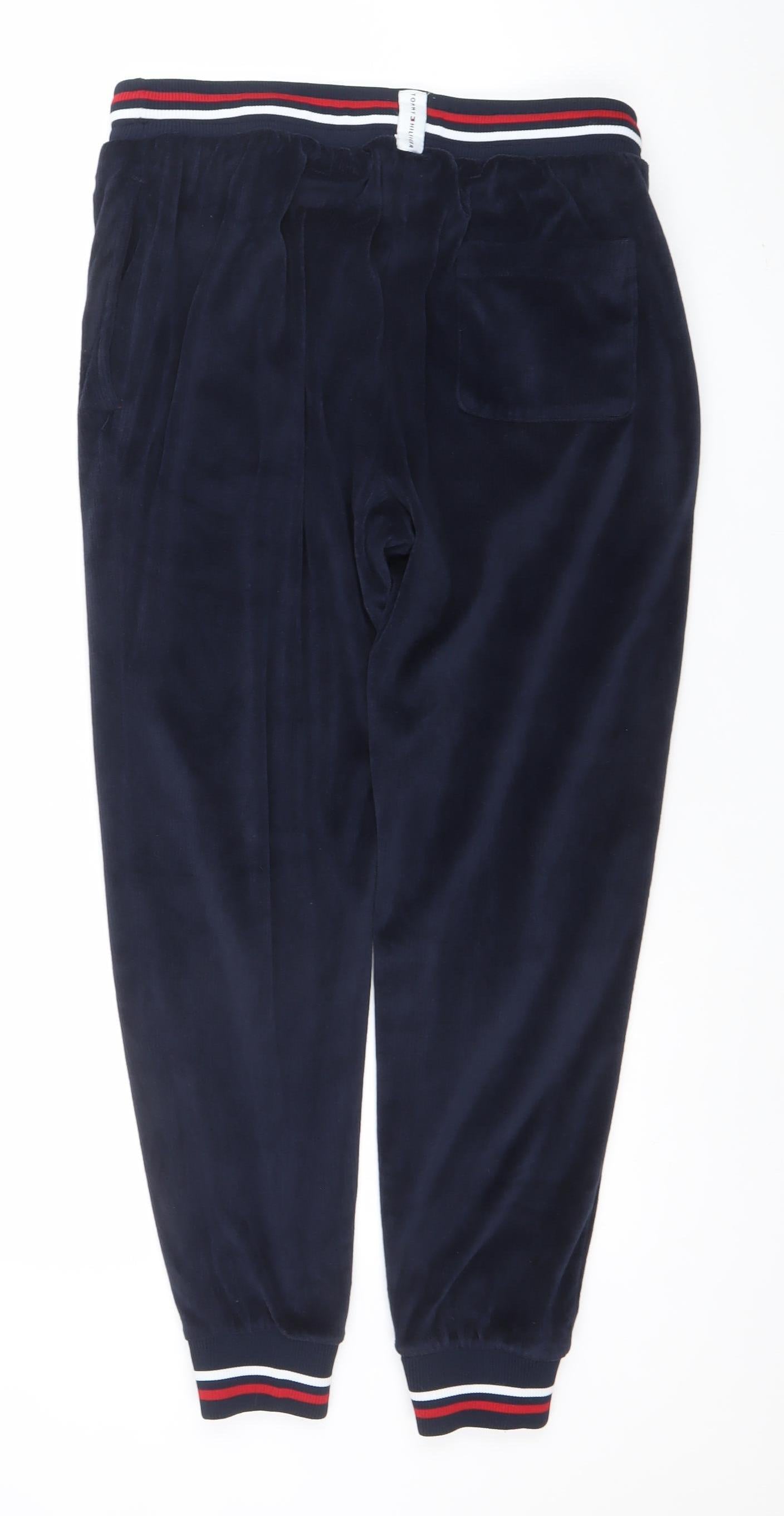 Tommy Hilfiger Men's Blue Velour Lounge Pants Size S