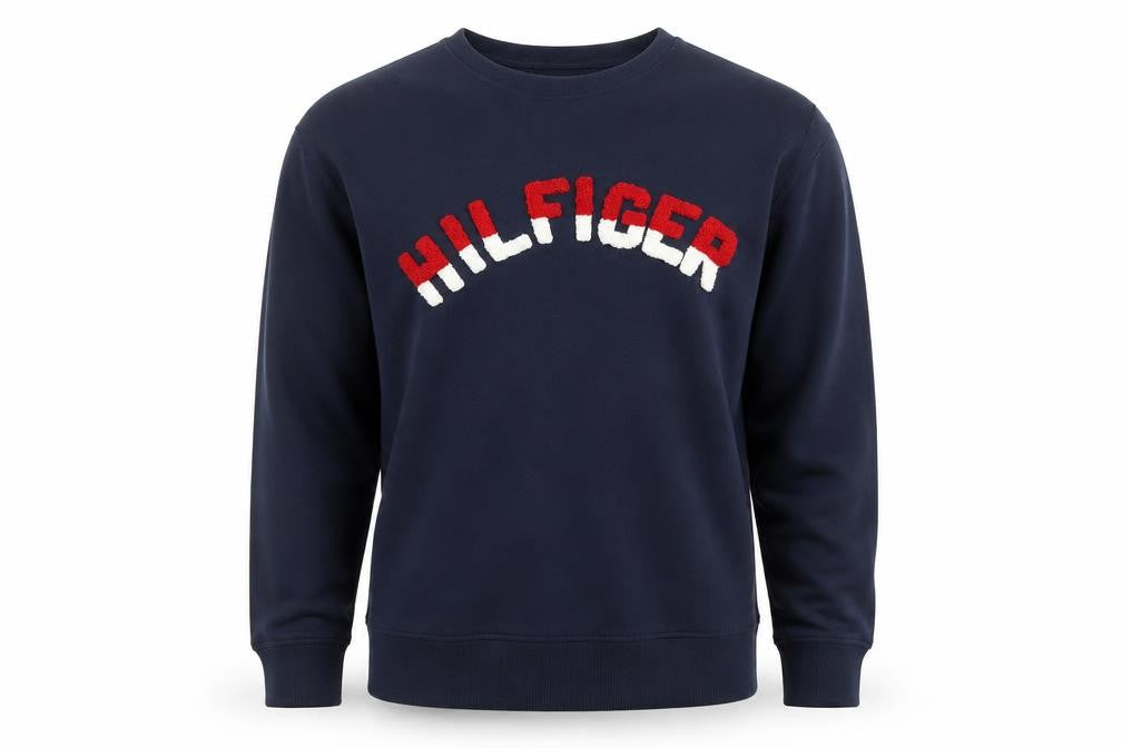 Tommy Hilfiger Mens Navy Lounge Top M Long Sleeve Cotton Blend