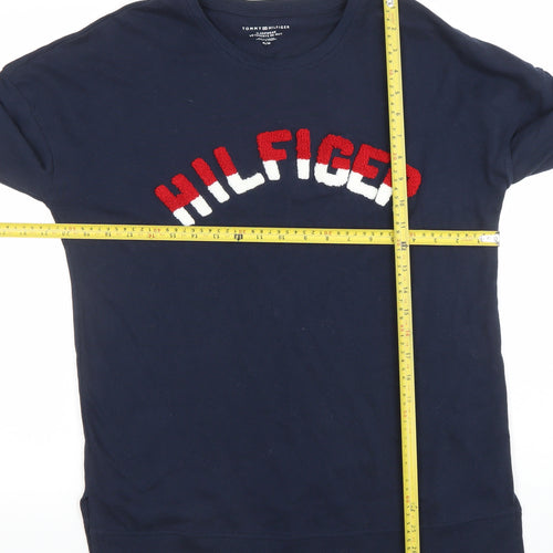 Tommy Hilfiger Mens Navy Lounge Top M Long Sleeve Cotton Blend