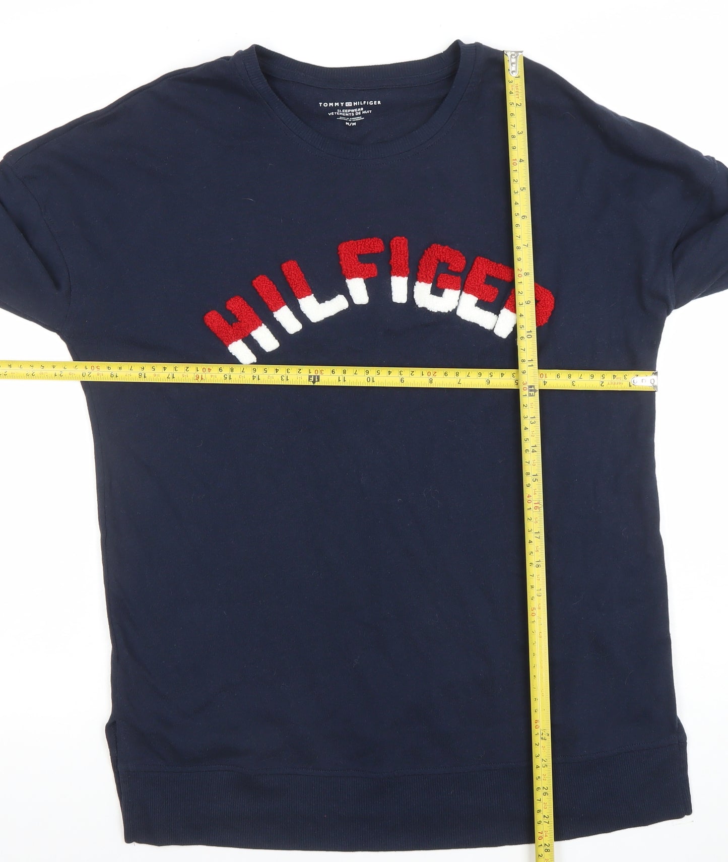 Tommy Hilfiger Mens Navy Lounge Top M Long Sleeve Cotton Blend