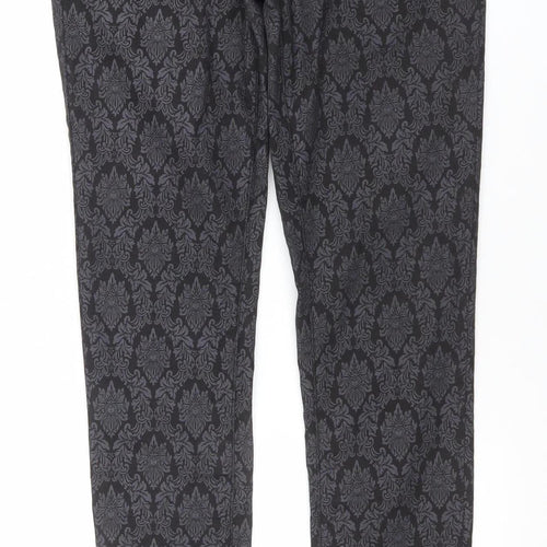 Next Women’s Black Skinny Jeans Size 8R Stretch Patterned Denim