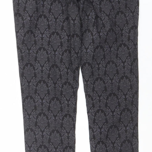 Next Women’s Black Skinny Jeans Size 8R Stretch Patterned Denim