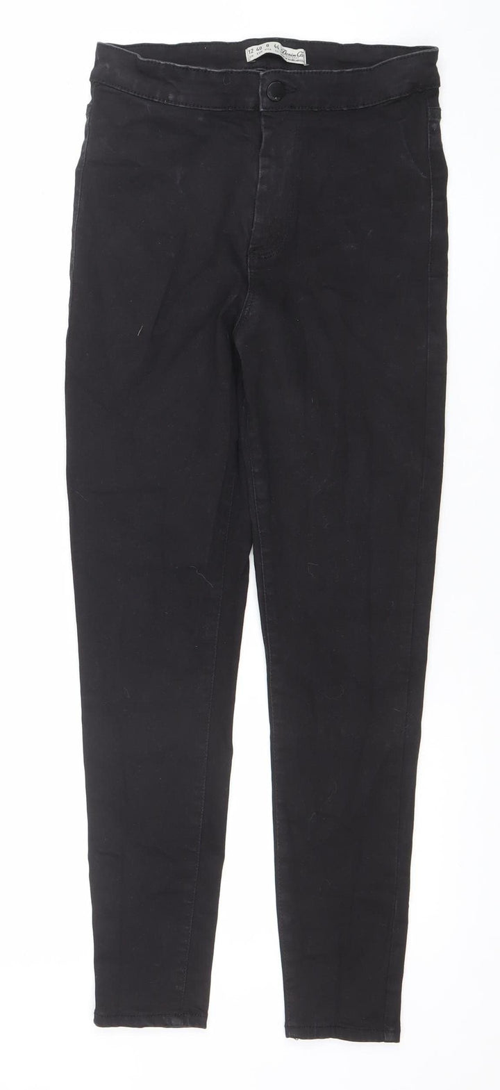 Denim Co Women's Black Skinny Jeans Size 12 Stretch Mid Rise