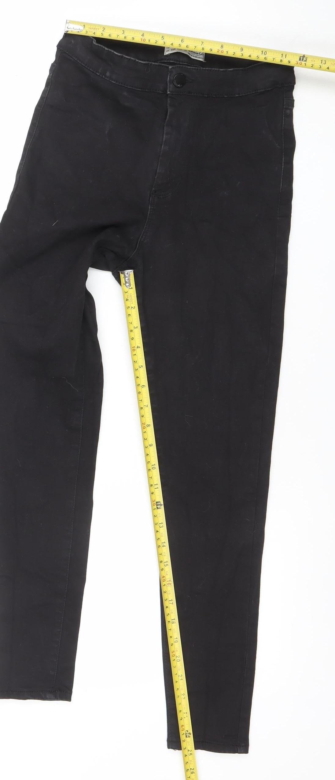Denim Co Women's Black Skinny Jeans Size 12 Stretch Mid Rise