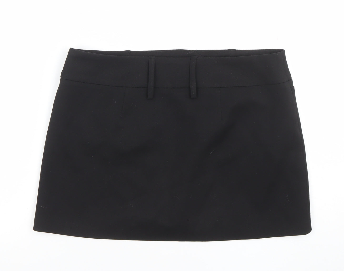 ZARA Women Black Short Pencil Skirt M Polyester Blend